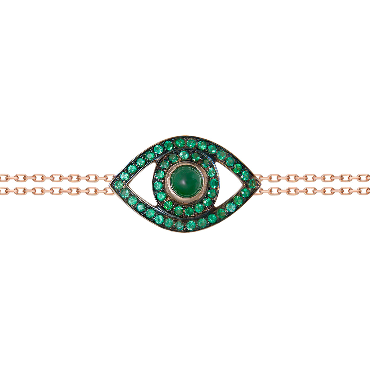 Eye Bracelet on a Double Chain