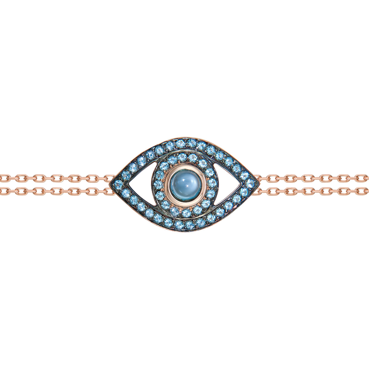 Eye Bracelet on a Double Chain