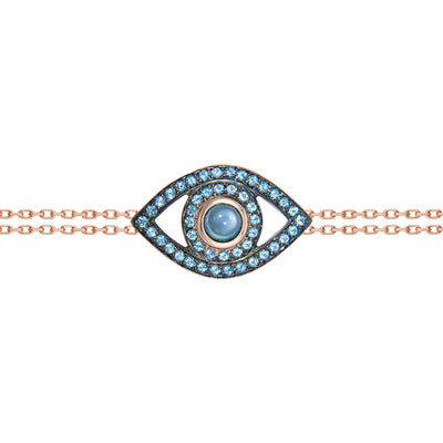 Eye Bracelet on a Double Chain