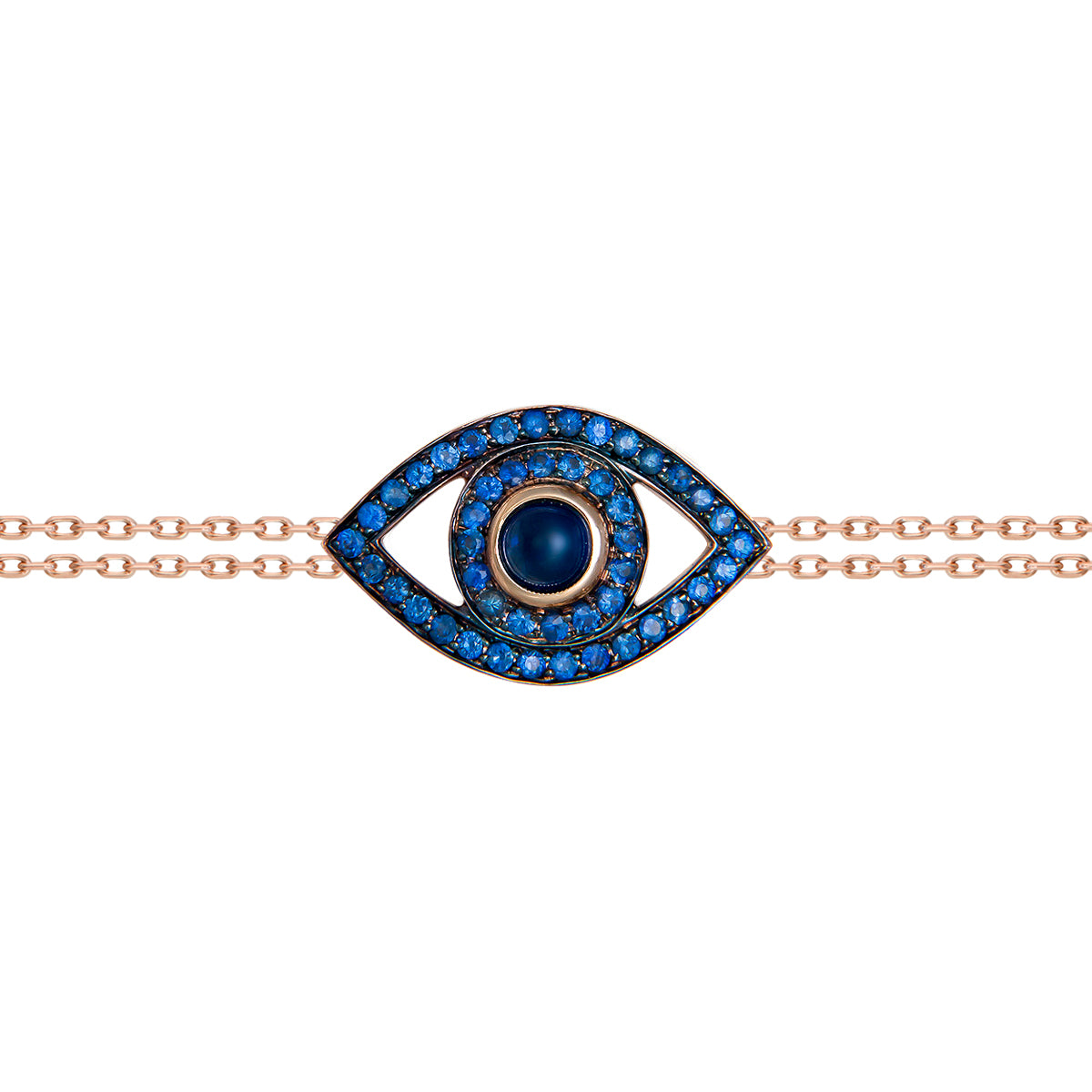 Eye Bracelet on a Double Chain