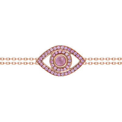 Eye Bracelet on a Double Chain