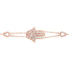 Statement Hamsa Bracelet on a Double Chain