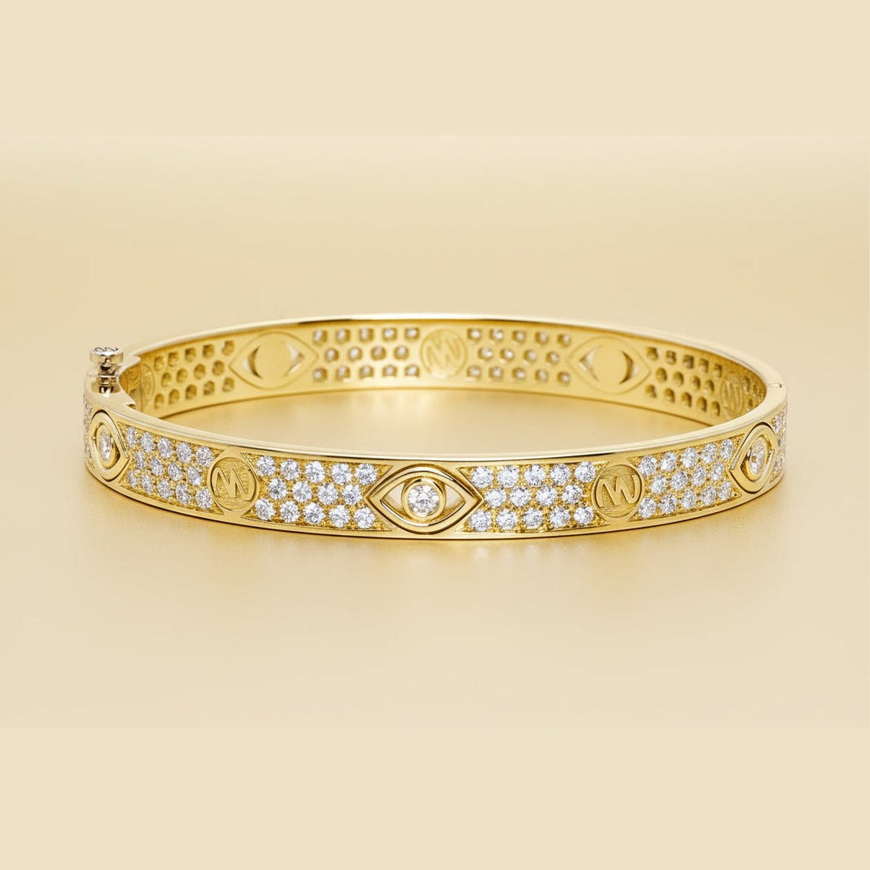 Eye Love Pavè Diamond Bangle in 18K Gold with Diamond
