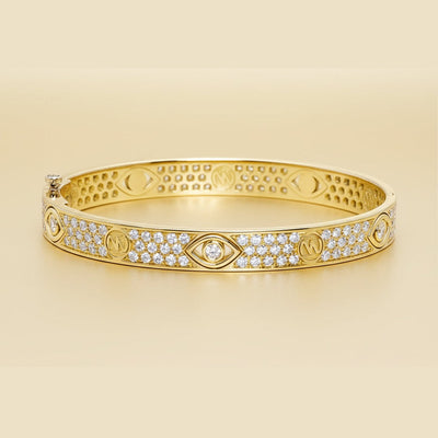 Eye Love Pavè Diamond Bangle in 18K Gold with Diamond
