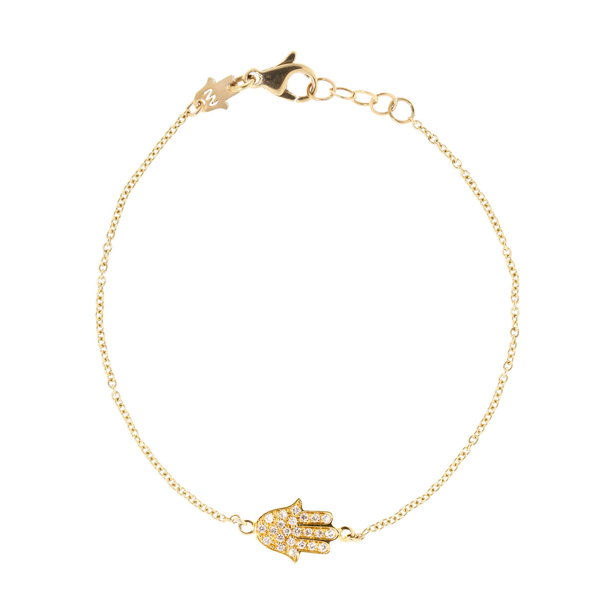 Hamsa Bracelet on a single chain (Small)