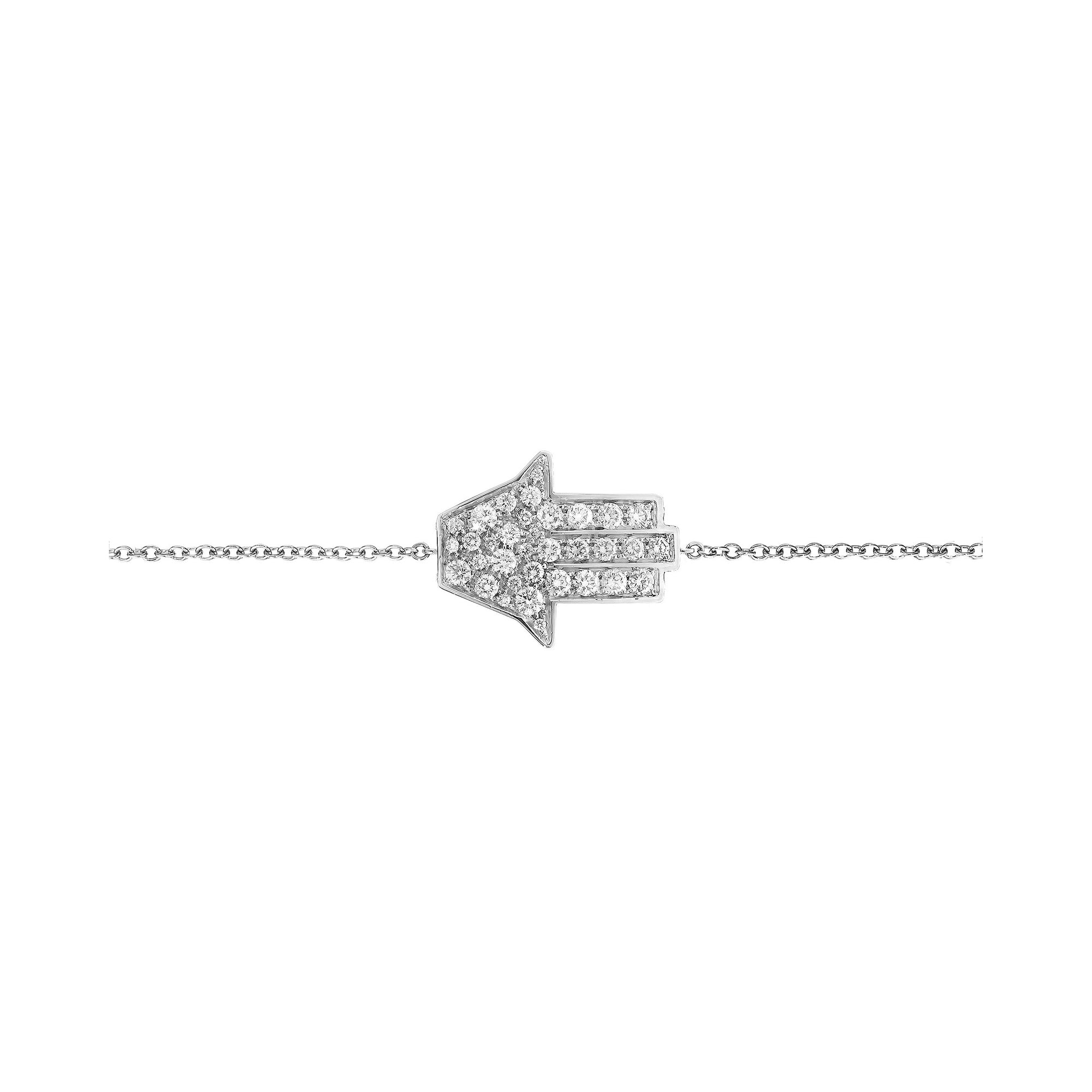 Mini Hamsa Bracelet on a chain in 18K Gold