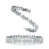 Flexible Navette Bangle with Front White Diamonds
