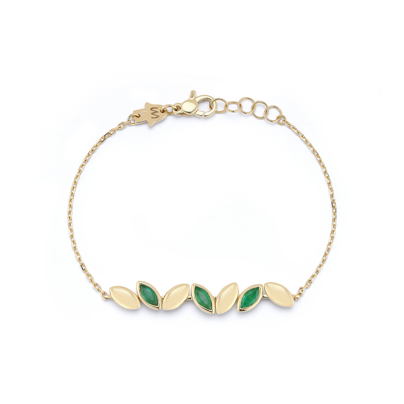 Navette Bracelet on a chain