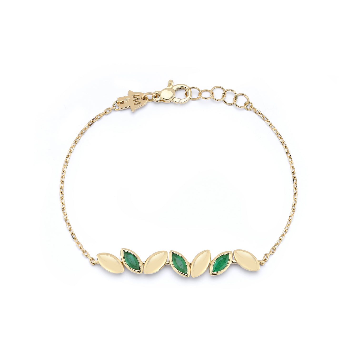 Navette Bracelet on a chain