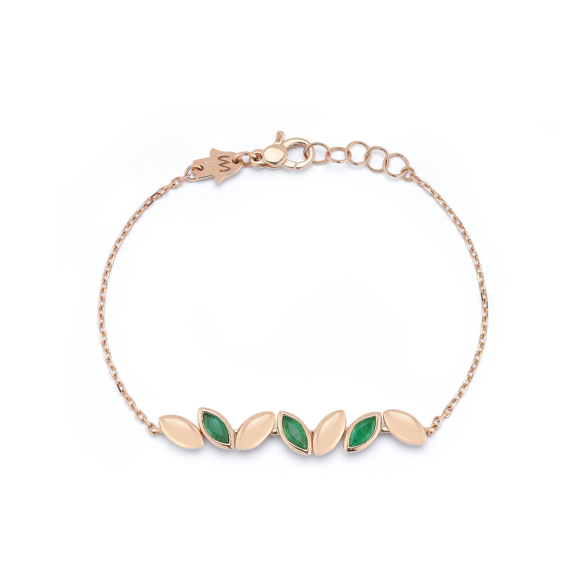 Navette Bracelet on a chain