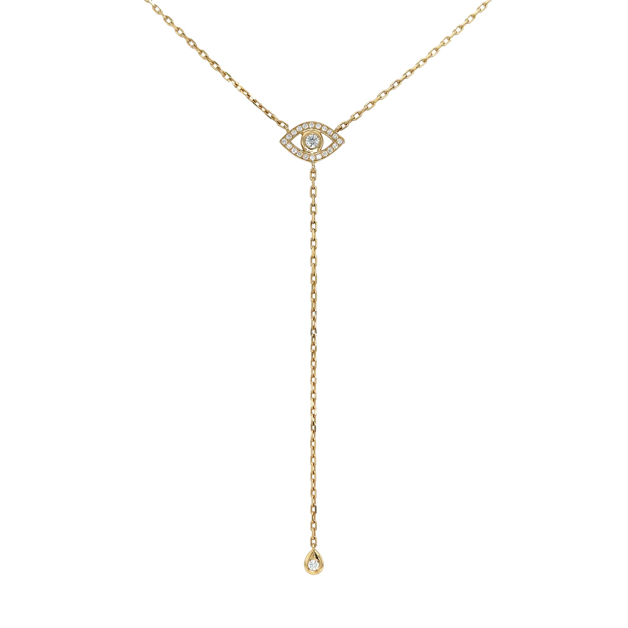 Lariat Style Eye Charm necklace