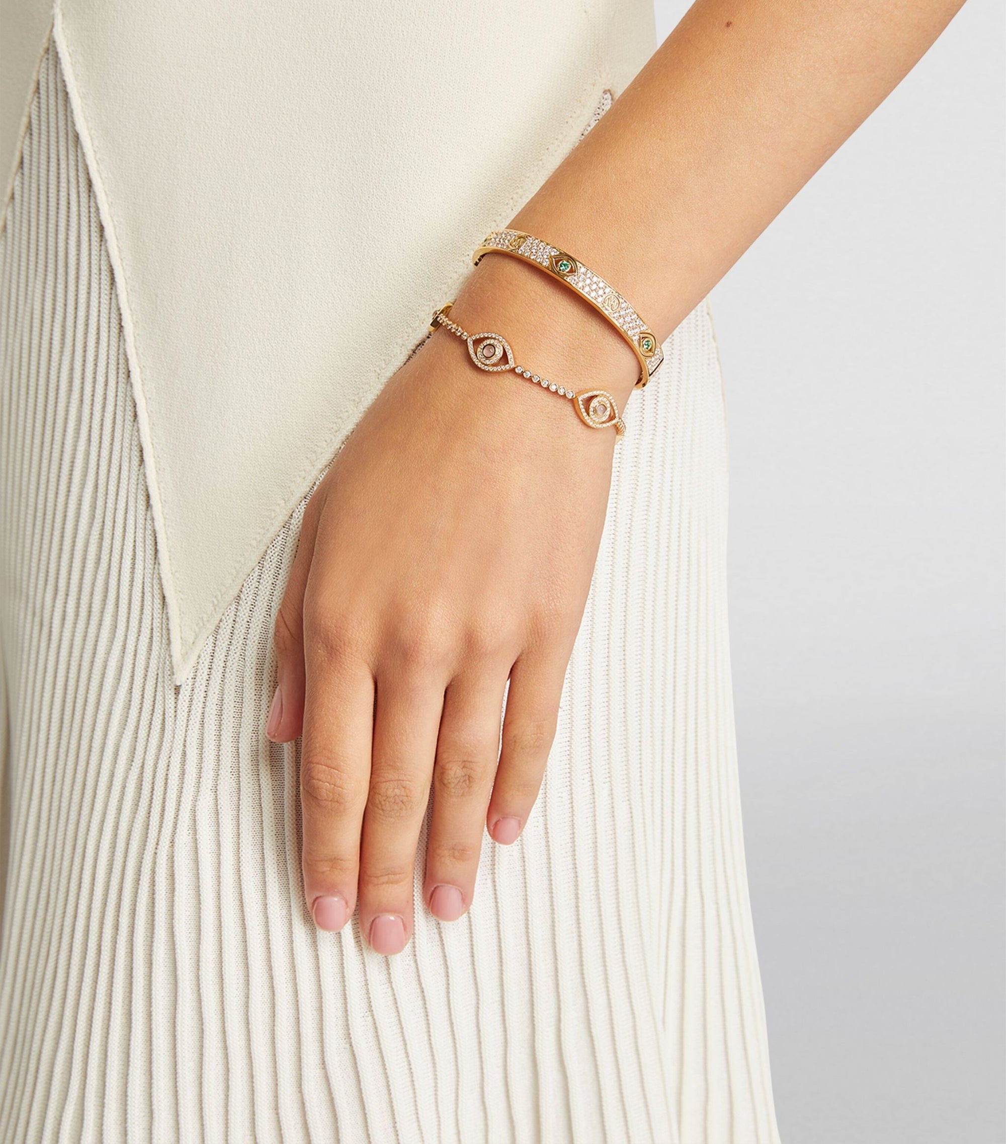 Five Mini Eyes Tennis Bracelet