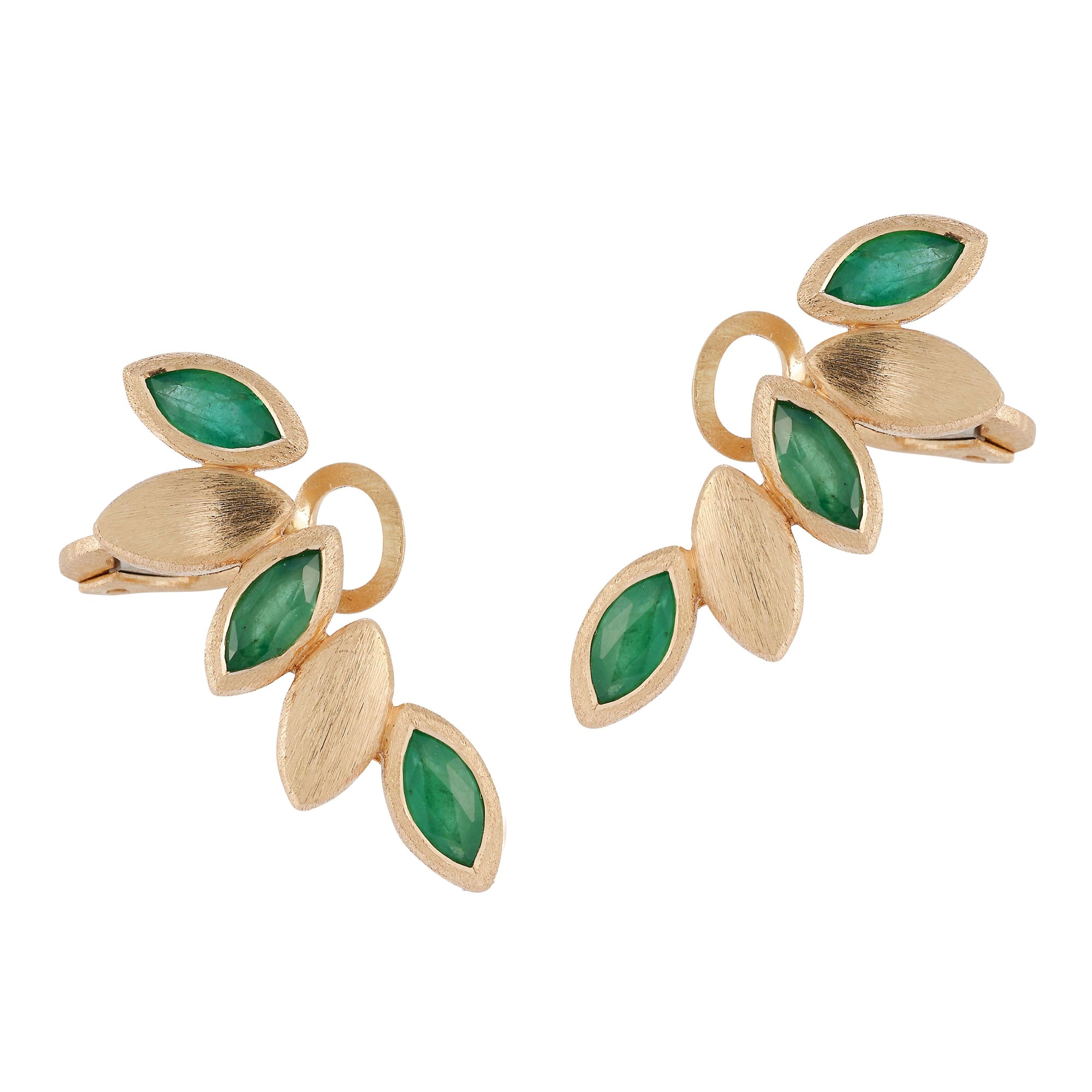 Five Navette Ear Climbers