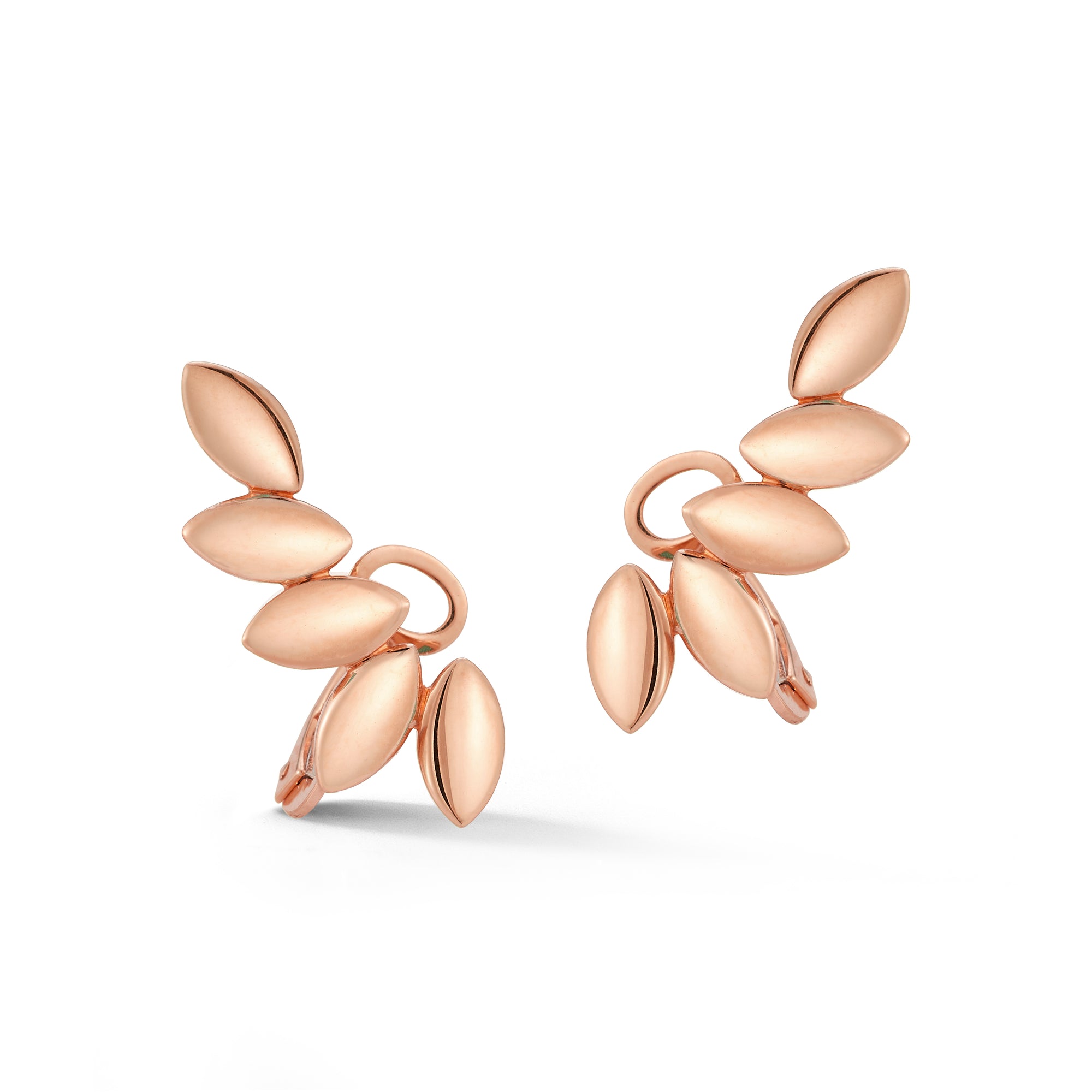 Five Navette Polished Ear Climbers