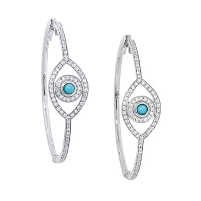 Mini Eye Hoop Earrings