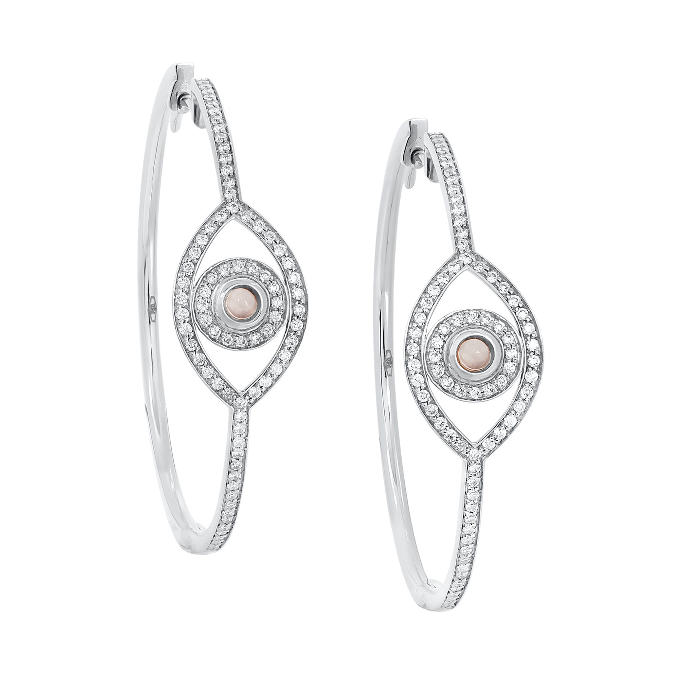 Mini Eye Hoop Earrings