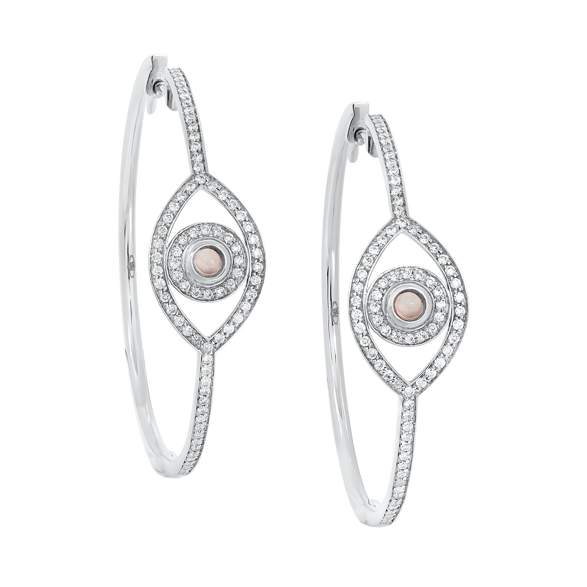 Mini Eye Hoop Earrings