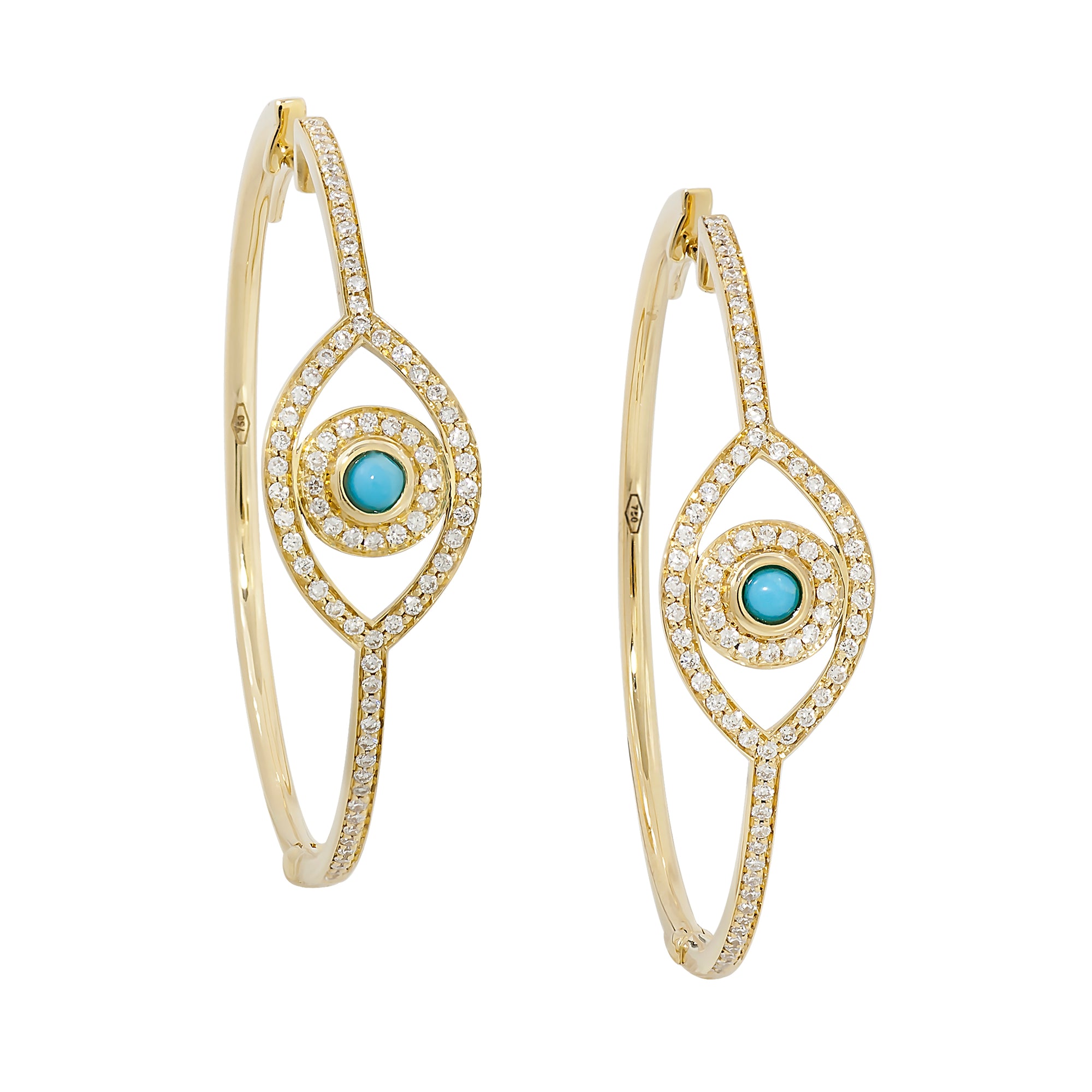 Mini Eye Hoop Earrings