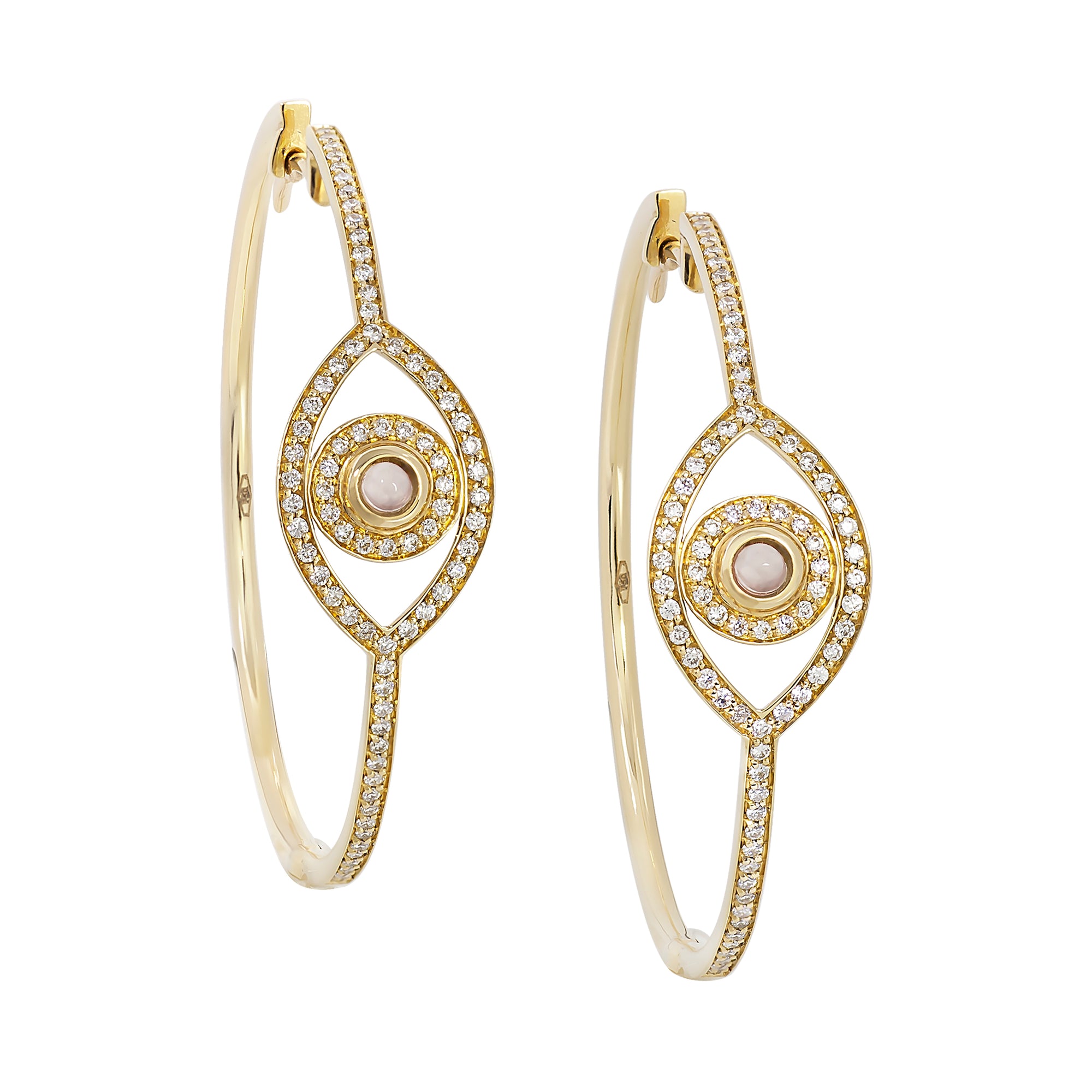 Mini Eye Hoop Earrings