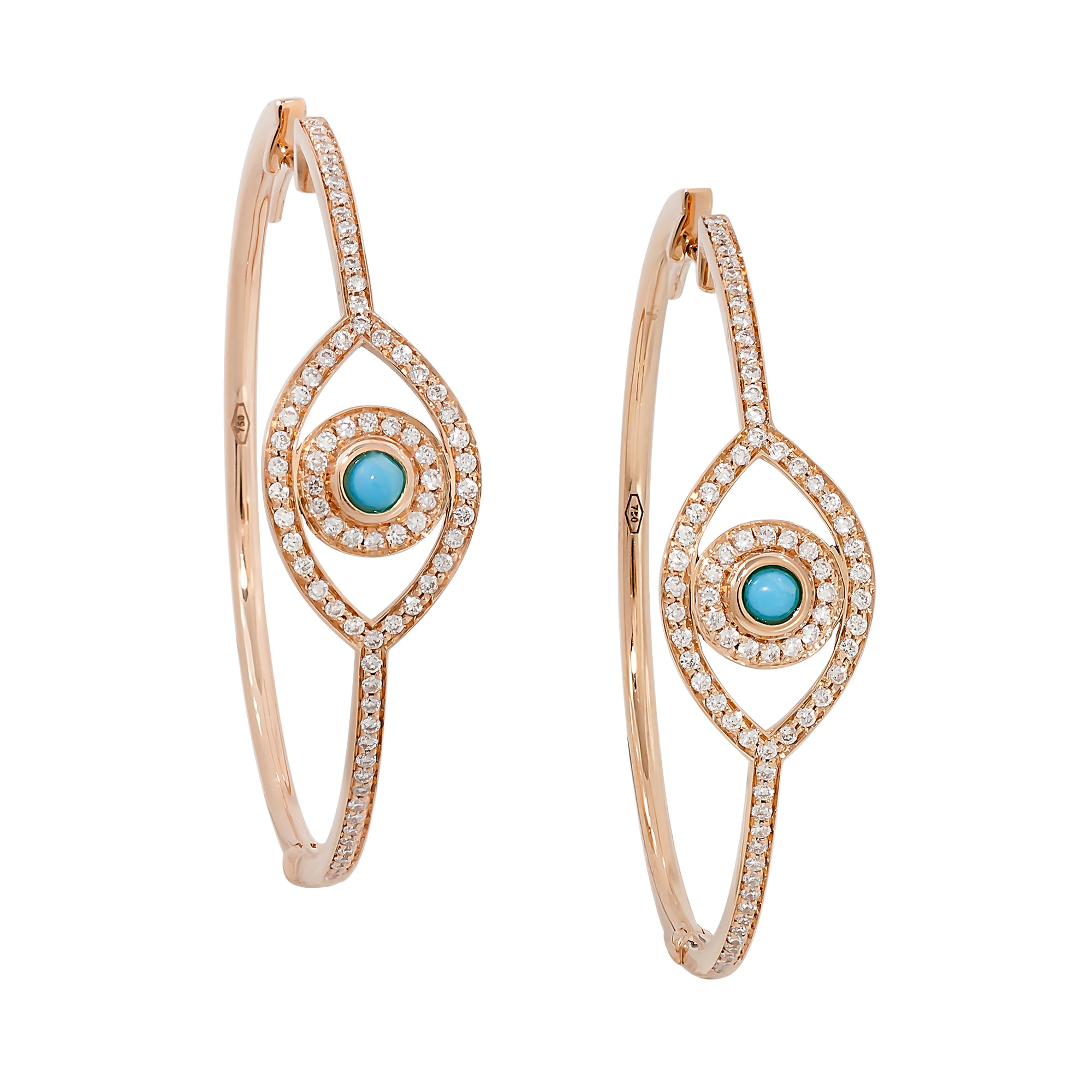 Mini Eye Hoop Earrings