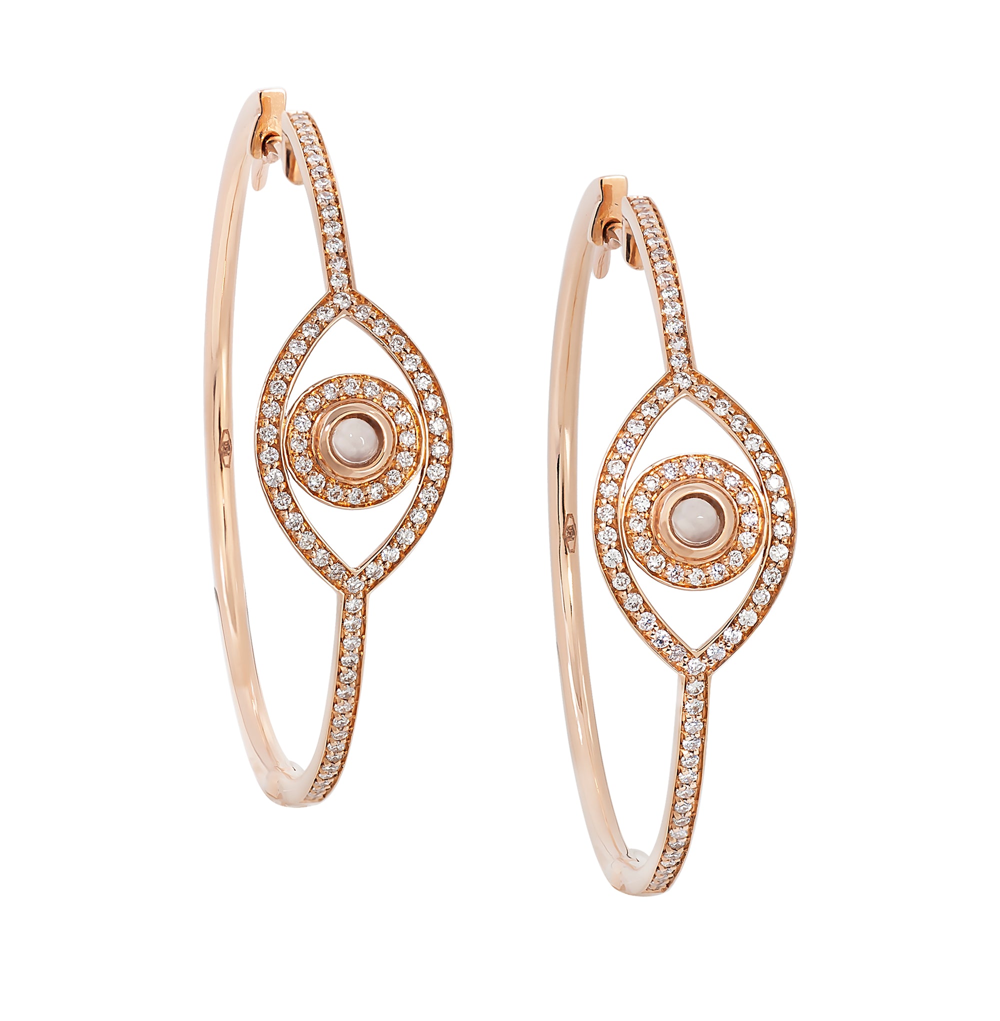 Mini Eye Hoop Earrings