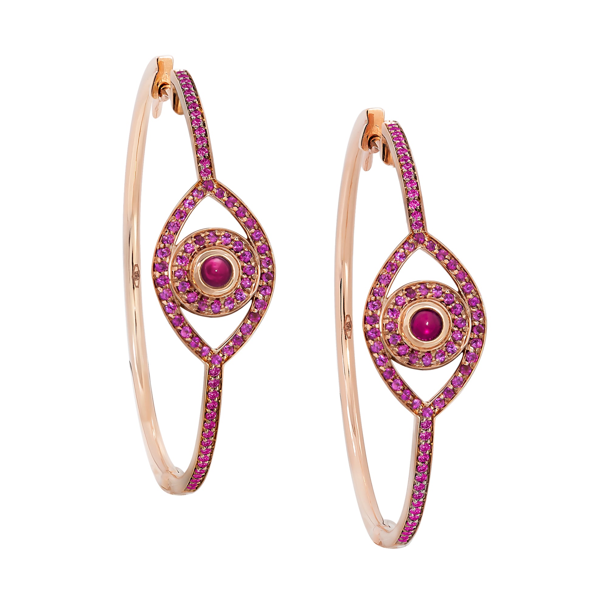 Mini Eye Hoop Earrings