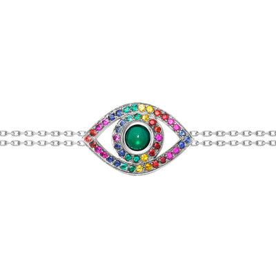 Eye Bracelet on a Double Chain