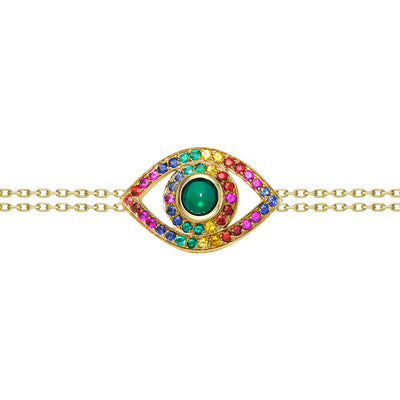 Eye Bracelet on a Double Chain