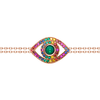 Eye Bracelet on a Double Chain