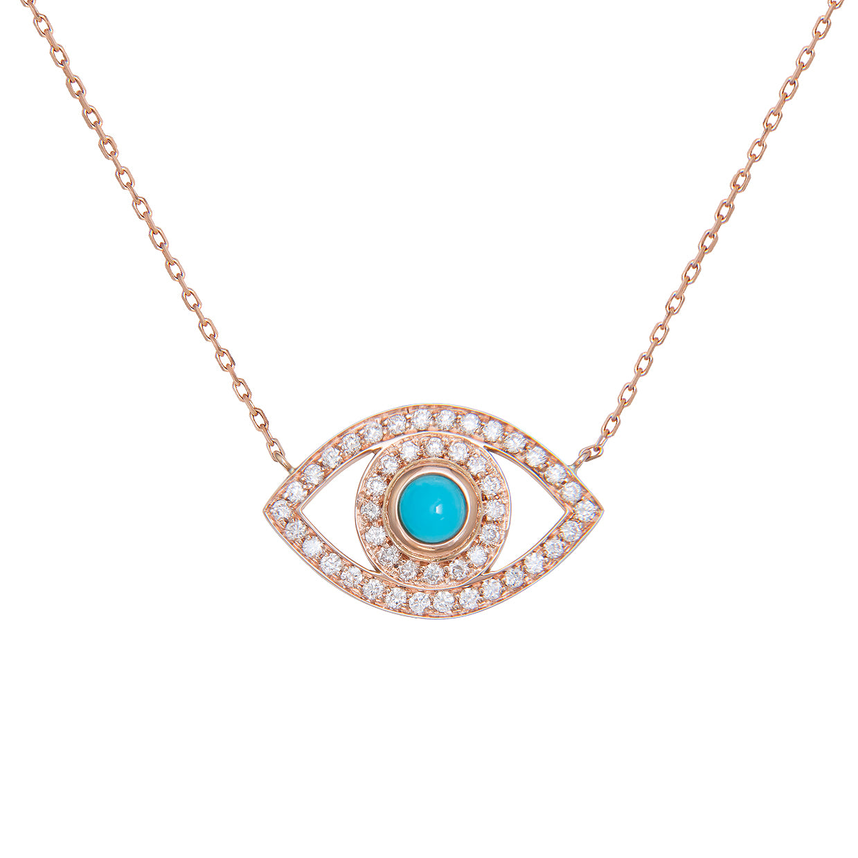 Diamonds/ Turquoise | 18K Rose Gold