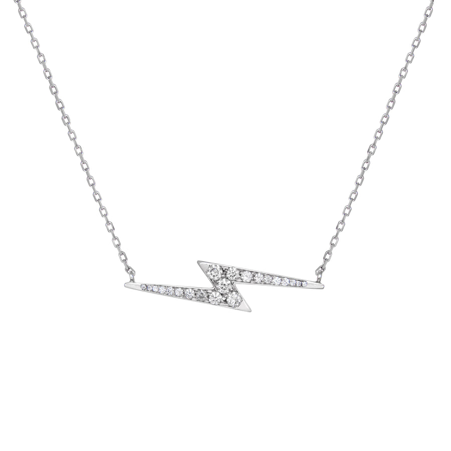 Flash of Light Necklace in 18K Gold with White Diamonds