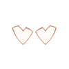 Mini Heart Earrings White