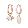 Mini Hoops with Eye and Chamsa
