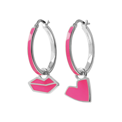 Neon Pink | SS White Rhodium