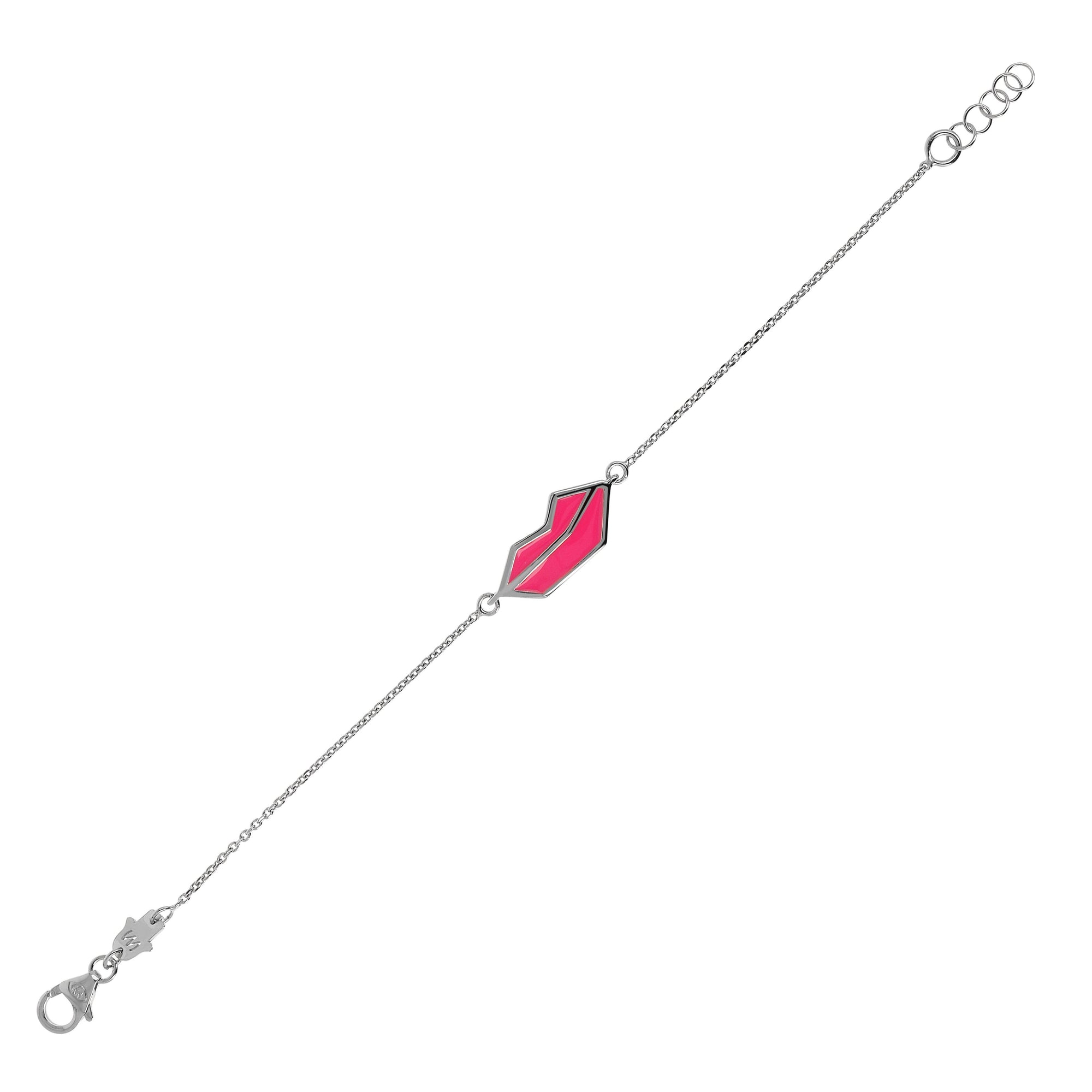 Neon Pink | SS White Rhodium